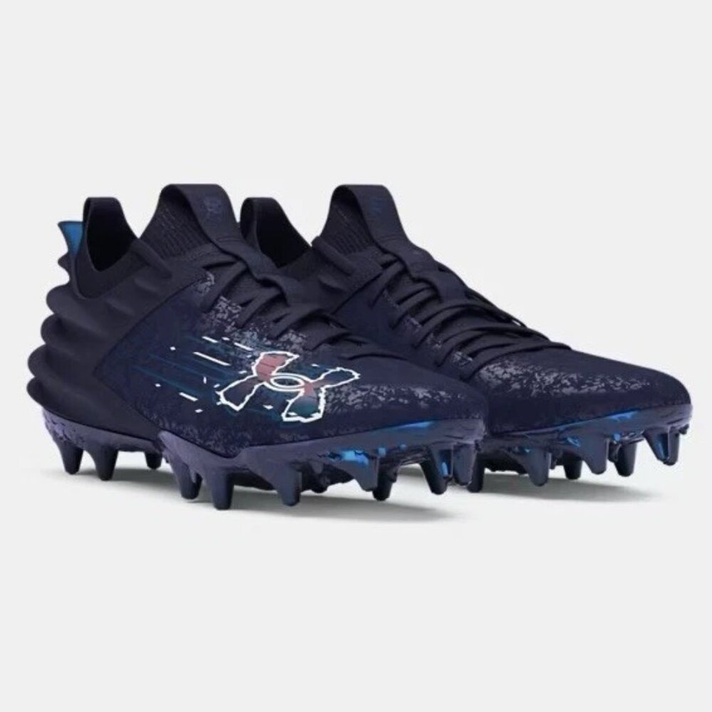 Under Armour Blur 2 MC Suede Midnight Navy Football Cleats (3027978 401) Sz 8